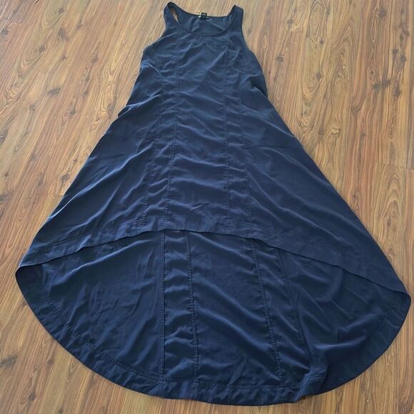 Kenneth Cole navy high low tank dress size L maxi - Picture 1 of 7
